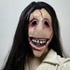 Free labeling and quality inspection, film and television costume props, open-mouth female mask, long-haired female ghost