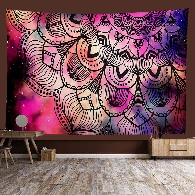 Mandala Floral Tapestry Bohemian Hippie Hanging Cloth Wall Art Decoration Background Cloth Room Living Room Home Decor