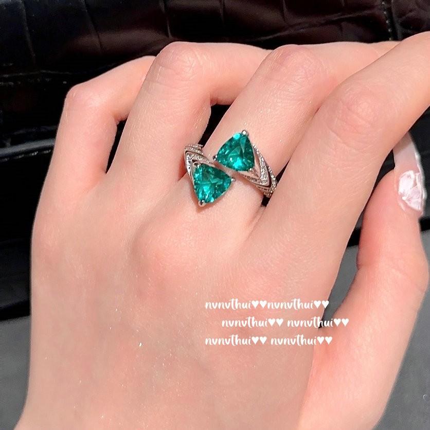 Mojito Emerald, Vortex Bracelet, Antique, 18K Gold Plated, Rubillon Princess Red Zircon Ring