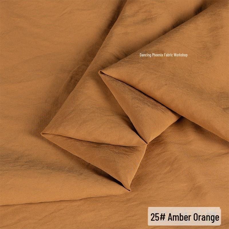 Ретро-песочная матовая медно-аммиачная шелковая ткань - неэластичный материал для верха/юбки Hazy Frost