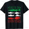 Feast Of The Seven Fishes Italy La Vigilia Christmas Eve Tshirt Print On Deunisexd Unisexs Clothing Funny Shirt Camisas