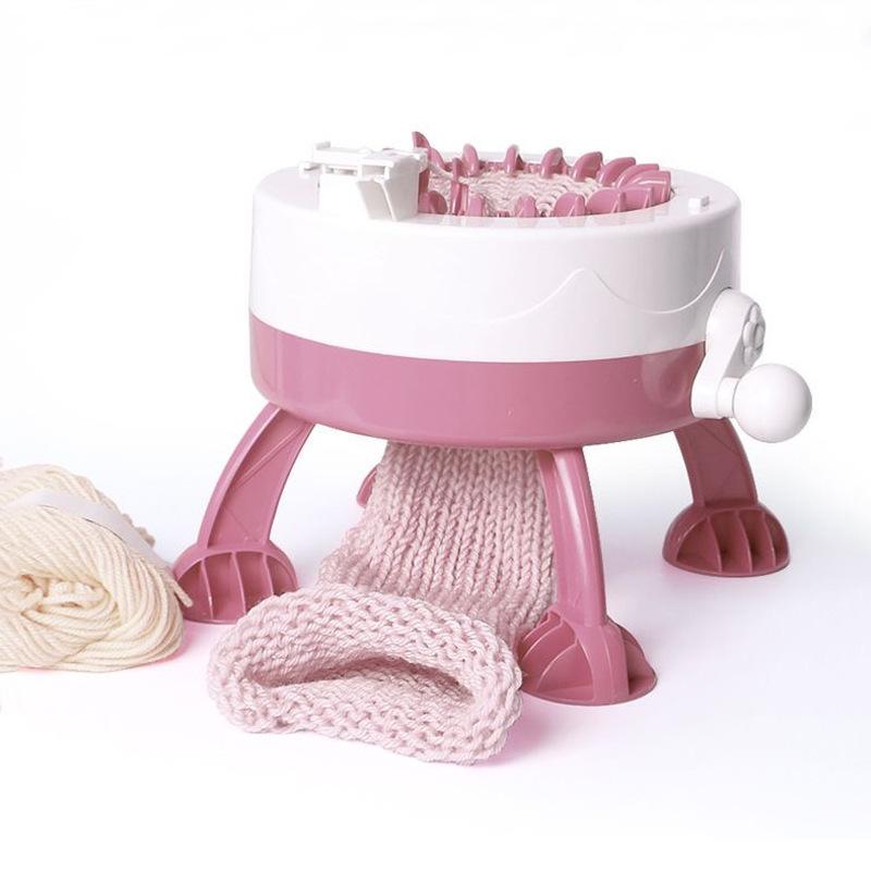 Children DIY Handheld Knitting Toy Wool Machine 48 Needles Round Barrel Craft Kit For Kids Knitting Fun And Creativity Great Gift For Beginners