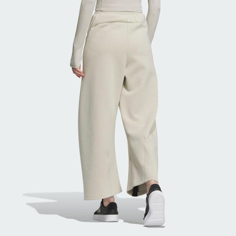 adidas FW24 Future Style Предварительно сотканный карман с логотипом Ретро Спортивные Длинные брюки На шнуровке Повседневные брюки Женские брюки Светлый кунжут Земляно-серый JM2467