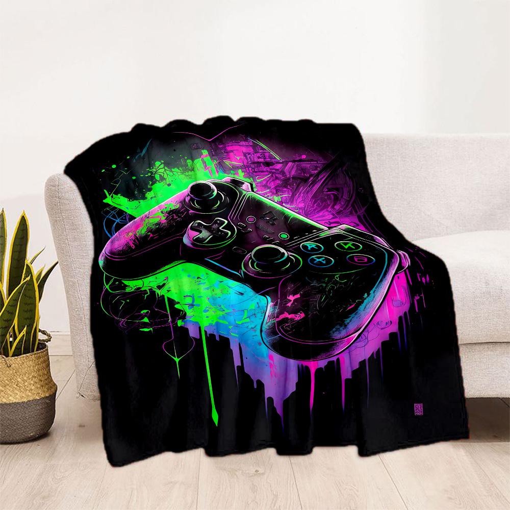 1pc Game Controller Blanket Comfortable Soft Lightweight Multi Seasonal Use for Travel Camping Picnics Sofa Office Bed Living Room Gift for Friends