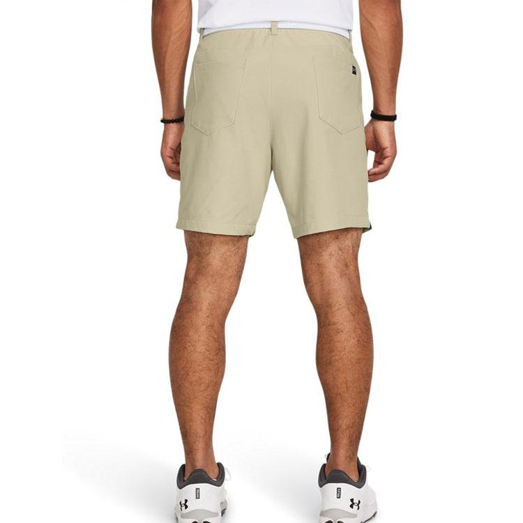 Under Armour Drive Deuces Однотонные Повседневные Удобные Прямые Шорты для Тренировок по Гольфу Средняя Посадка Спортивные Шорты Мужские Пыльно-Розовый Серый 1383157-273