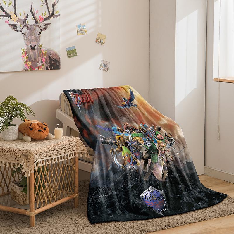 Cartoon Zelda Series Double Sided Flannel 2D Digital Printed Blanket Blanket
