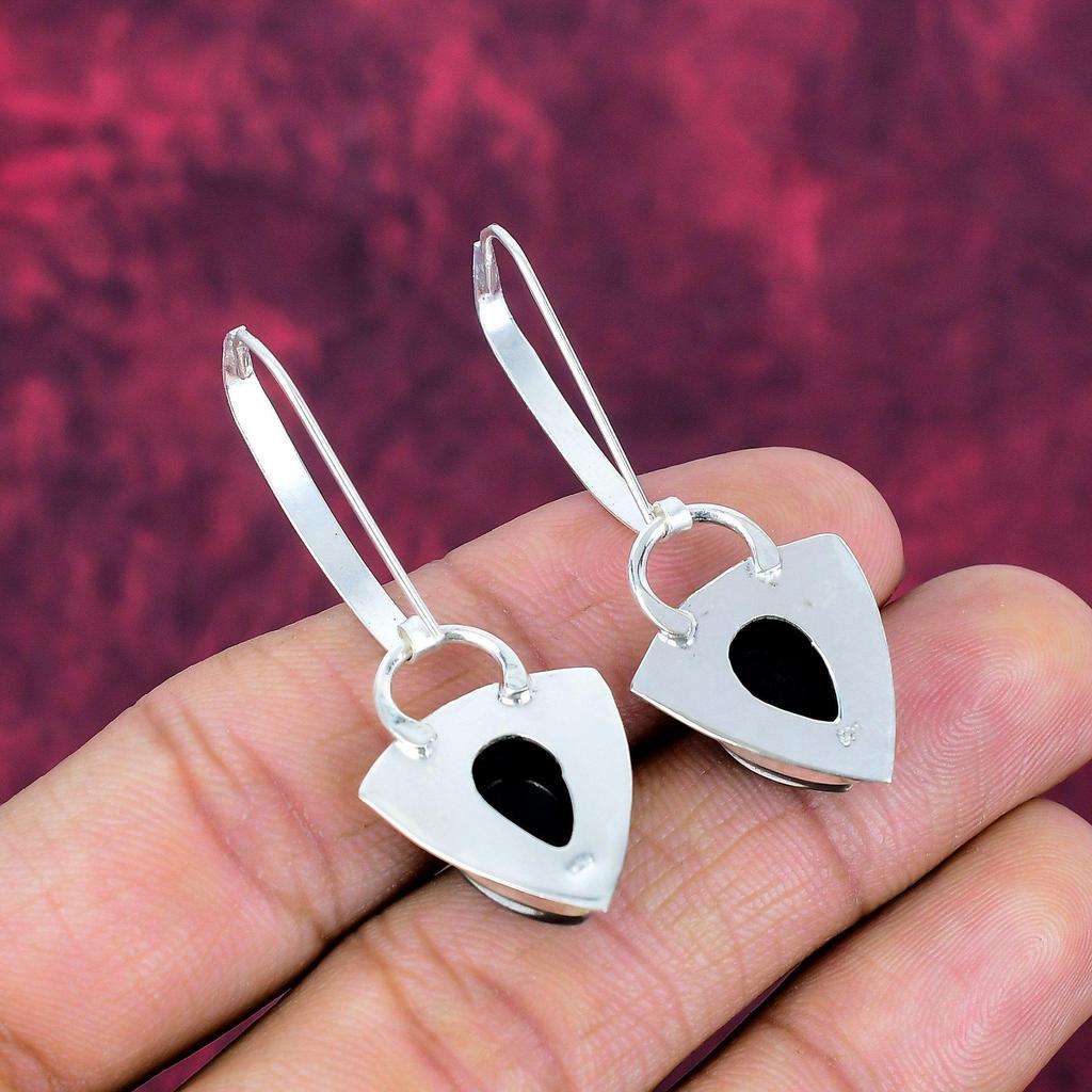 Серьги с синим триплетом опала, драгоценные камни, серьги ручной работы из цельного серебра 925 пробы, ювелирные изделия последнего дизайна