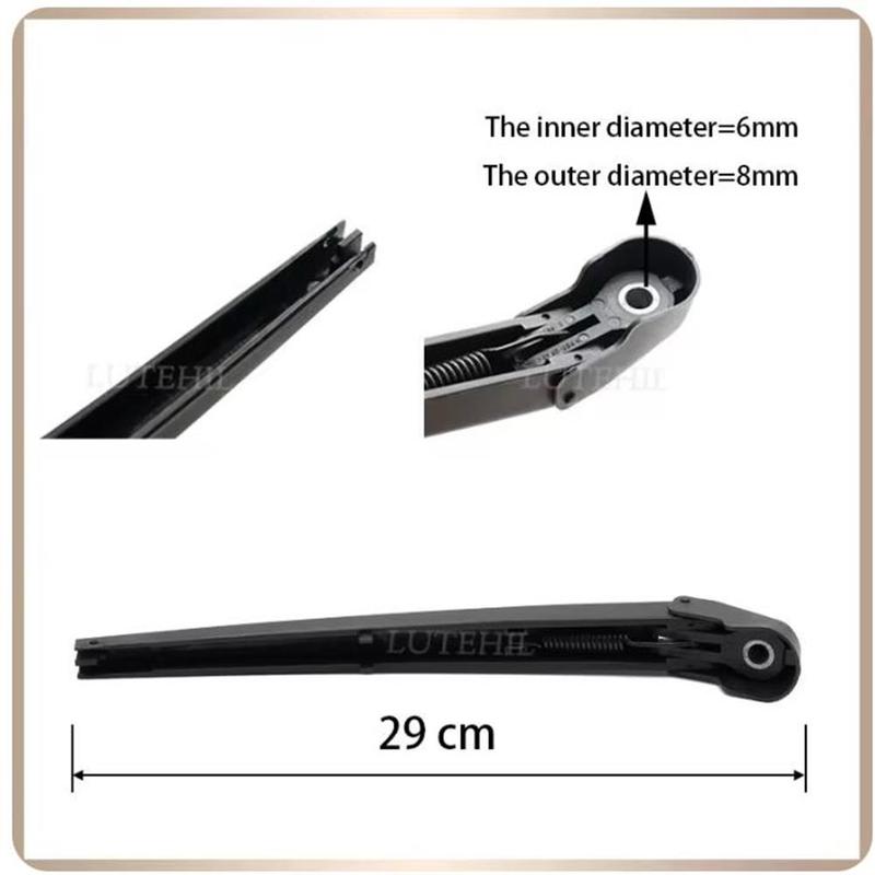 Wiper 13" Rear Wiper Blade & Arm Set For Alfa Romeo 147 2000-2010 2001 2002 2003 2004 2005 Windshield Windscreen Rear Window