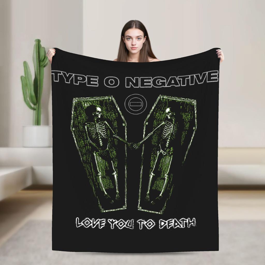 Плед для фанатов рок-группы Type O Negative, Музыкальный альбом, Пушистый, Забавный, Дышащий плед-покрывало для спальни, Осень/Зима, Офис