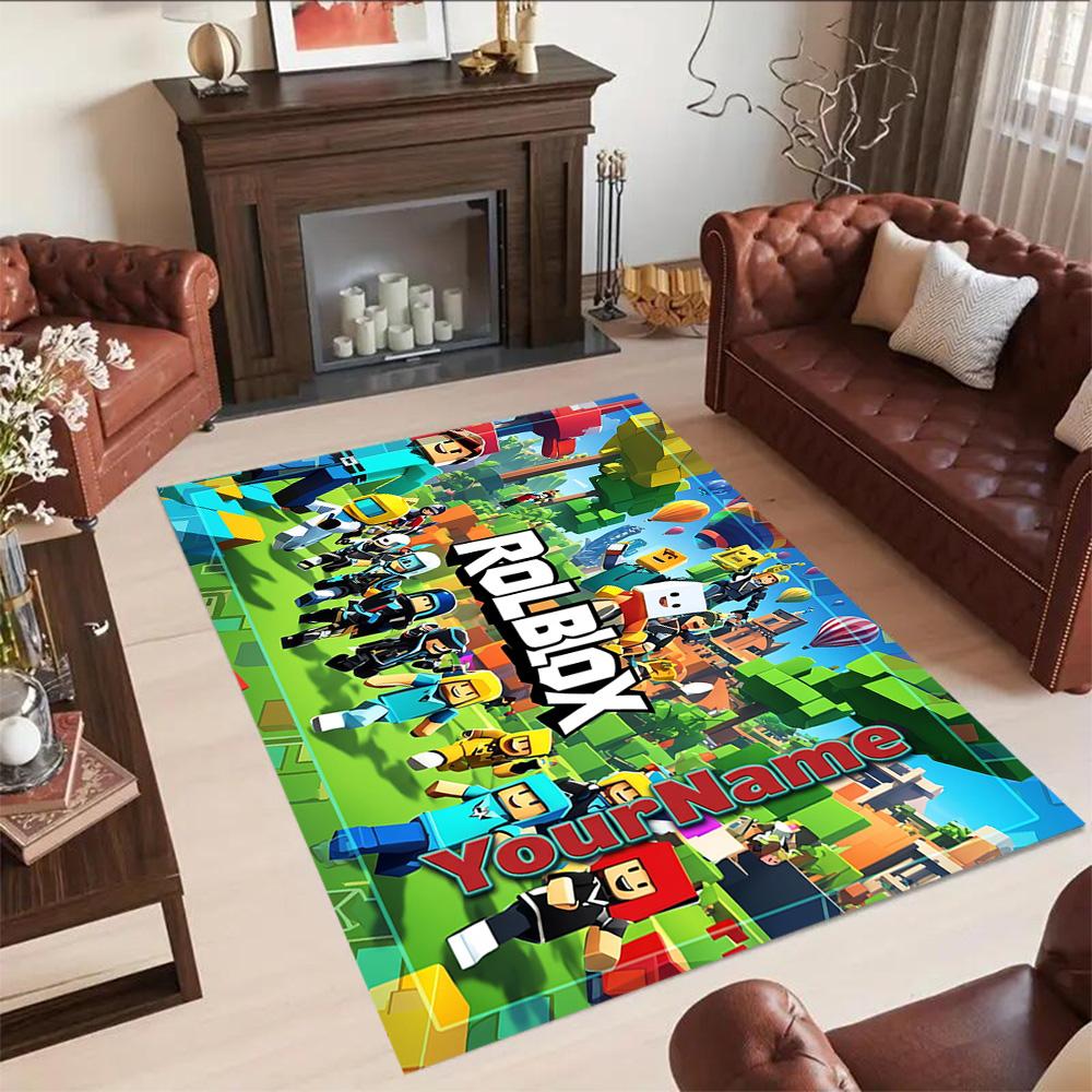 Roblox 248 Customize Your Name Floor Rug Office Rug Suitable for Hallway Dormitory Outdoor Foyer Anti-slip Rug Decorate Offices