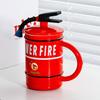 Ceramic Coffee Mug 450ml Funny Flame Extinguisher Cup with Lid Ice Chocolate Milk Beverage Mug Creative Gift for Men Women