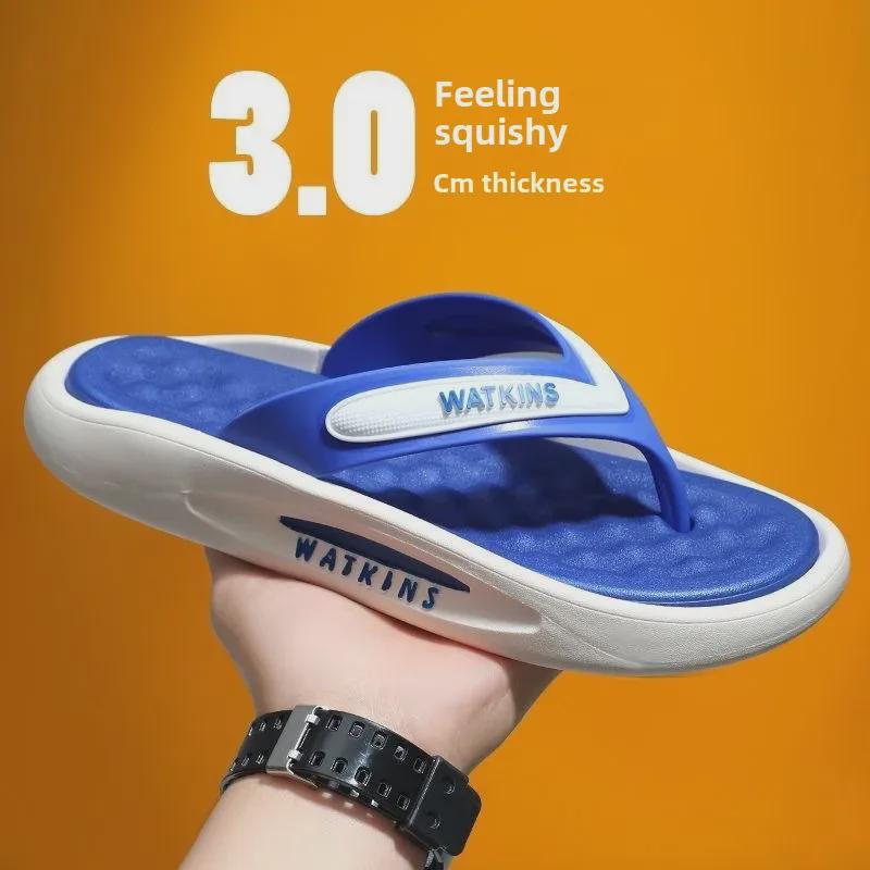 Мужские модные шлепанцы на толстой подошве: Мягкие, удобные пляжные сандалии на лето