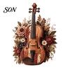 DIY Kits for Weekend Activities Patchwork Music Instrument Kit, Fabric Sewing Set with Pre-cut Creative Hobby Adults And Tools, Piano Violin Craft Kit