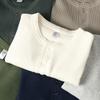 Men's Henley Long Sleeve T-Shirt Waffle Knit Heavyweight Slim Fit Casual Vintage Spring Base Layer Top