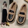 Lamb Cake Wool Outer Wear Small Leather Shoes Women's 2025 Autumn and Winter New Retro Velvet Warm Bottom Help Mao Mao Single Shoes Loafers
