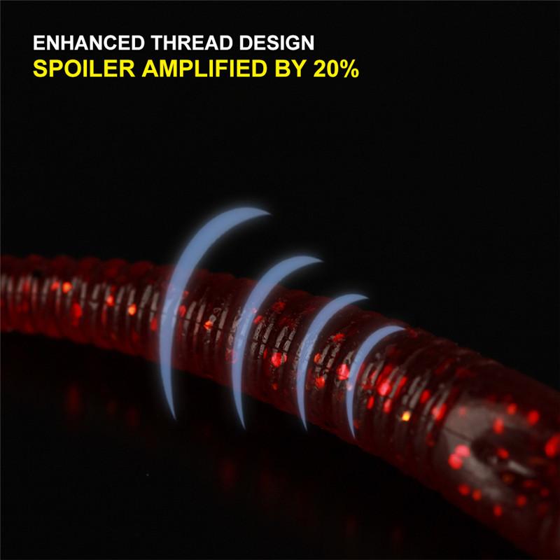 FTK 30 шт. искусственная силиконовая приманка 80 мм и 2,5 г маленькая мягкая приманка для дождевых червей, добавка для креветок, искусственная ловля карпа