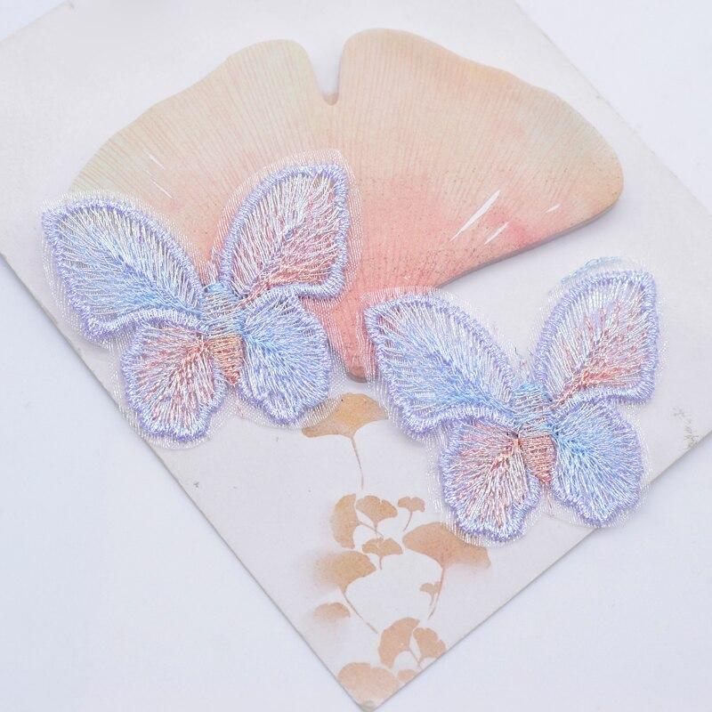 12 шт. 50*40 мм Мираж, вышитая сетка, аппликации в виде бабочек для одежды, шляпа, нашивки для шитья, головные уборы «сделай сам», заколки для волос, аксессуары с бантом