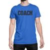 Королевский синий и черный футболка Coach для взрослых Мужская футболка с трафаретной печатью Спортивная команда Унисекс футболка