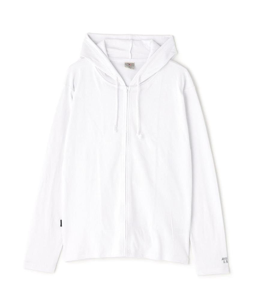 AVIREX DAILY FULLZIP RIB PARKA 6153641 S white
