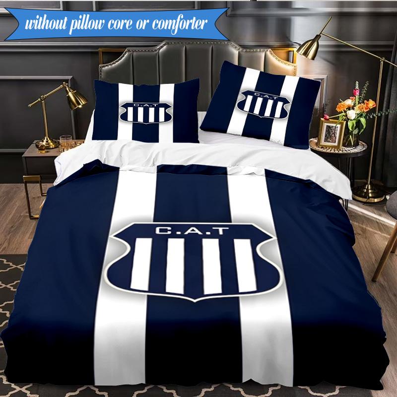 Atletico Talleres Design 3pcs Bedding,Including 1pc Duvet Cover And 2pcs Pillowcases Perfect for Christmas,Ideal for Bedroom, Dormitory