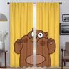 Cute Bare Elegant Room Curtains 2 Pieces Curtains for Bedroom Blackout Curtain Halloween Decoration Shades Partition Living Home