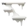 Small Item Storage Unit Three Layer Wall Mounted Rack, PLA Melting Fluid Design Floating Shelf, Artistic Functional Art Molding Display Space