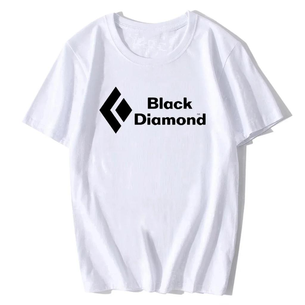 2024 Mens Clothing BLACK DIAMOND Skiing Climbing T-Shirt Streetwear Graphic Cotton Casual Fashion Short Sleeve Clothing