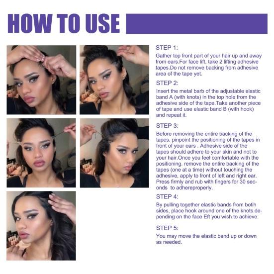 Yousheng 40 шт./компл. лента для подтяжки лица V-образная тонкая наклейка для лица невидимая эластичная тонкая лента для подбородка V-образная для подтяжки кожи лица морщины