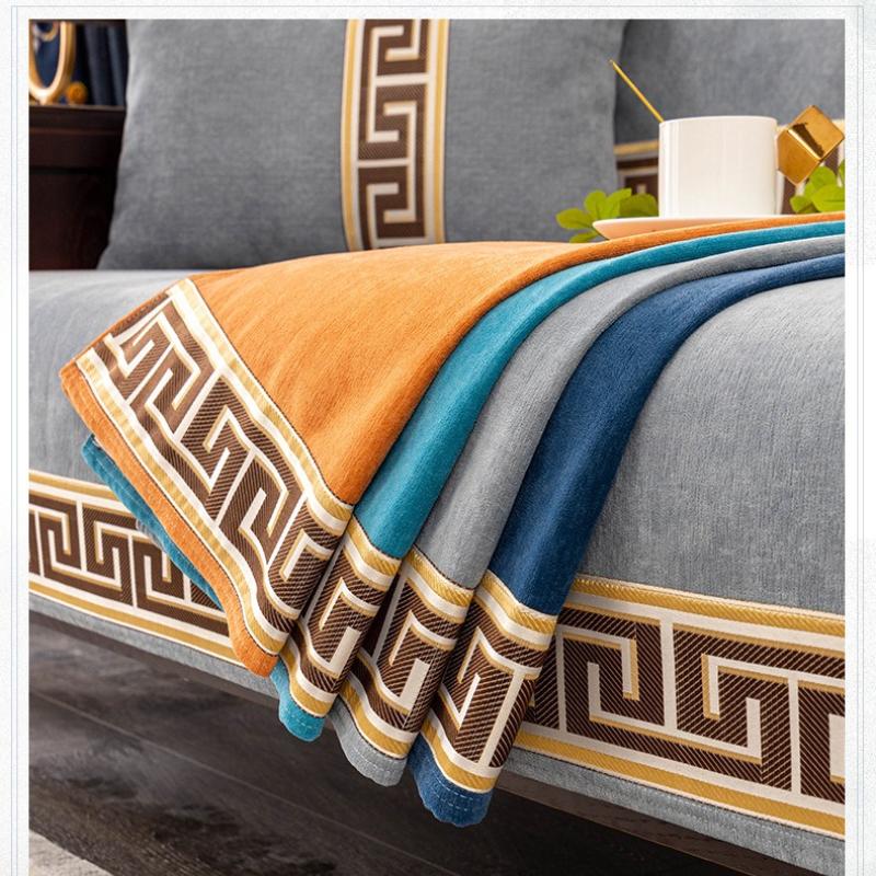 Четырехсезонный универсальный новый китайский стиль шенилл диванная подушка мягкий противоскользящий высококачественный чехол для дивана подлокотник, спинка полотенце чехол