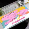 Custom Name Peppa Pig Theme Mouse Pad, Non Slip Rubber Base, Multifunctional Office & Home Decor, Perfect for Workspace Personalization.