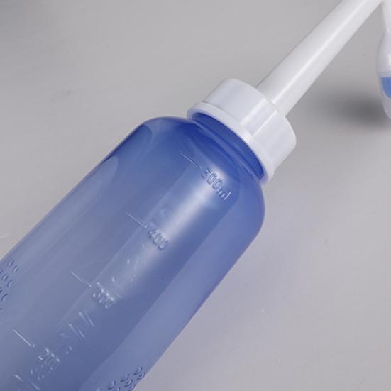 1 шт. 500 мл назальный ирригатор пылезащитная крышка точная шкала угол 60 градусов кнопочный переключатель двойное сопло бутылка для промывания носа инструмент для йоги и спортзала