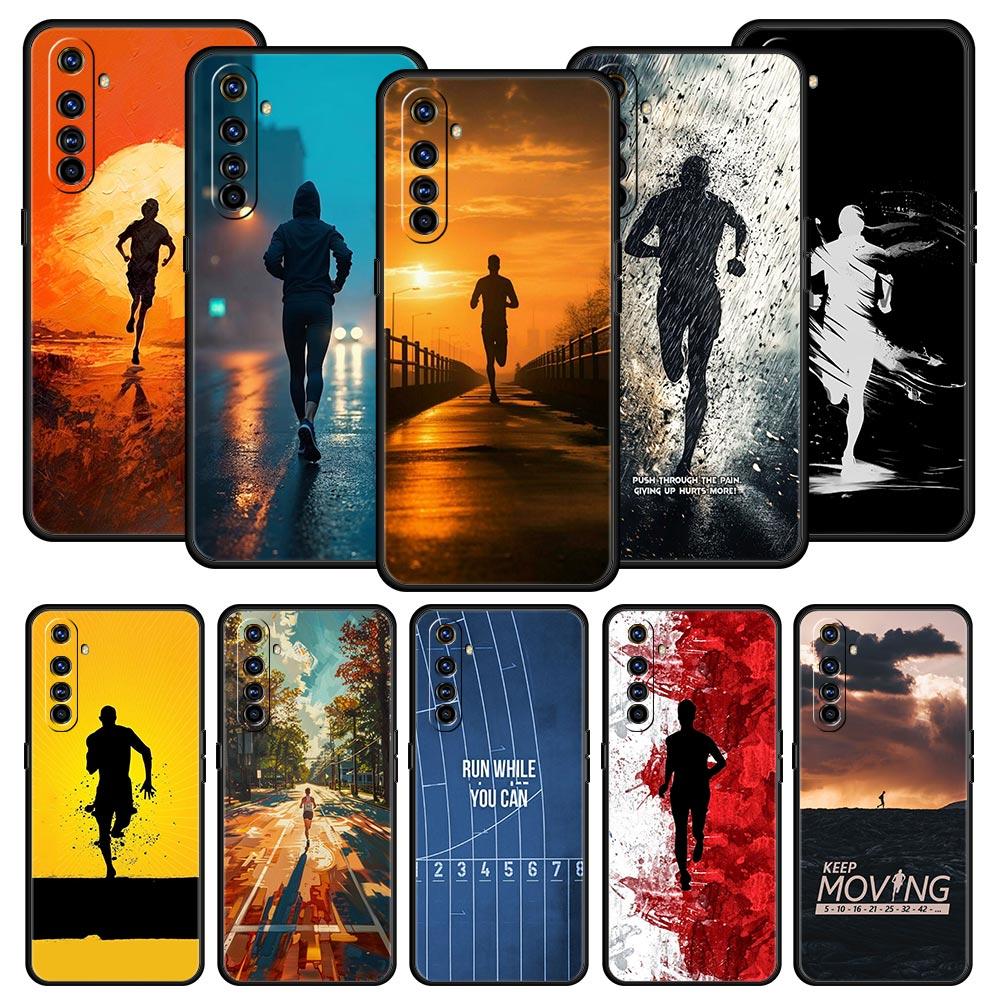 Чехол для телефона с принтом "Бег марафона" для Realme 16 15T 14 13 12 11 10 4G 9 8 5G Pro Plus C21 C25 C35 GT5 GT3 GT2 Neo 2 3 3T 5