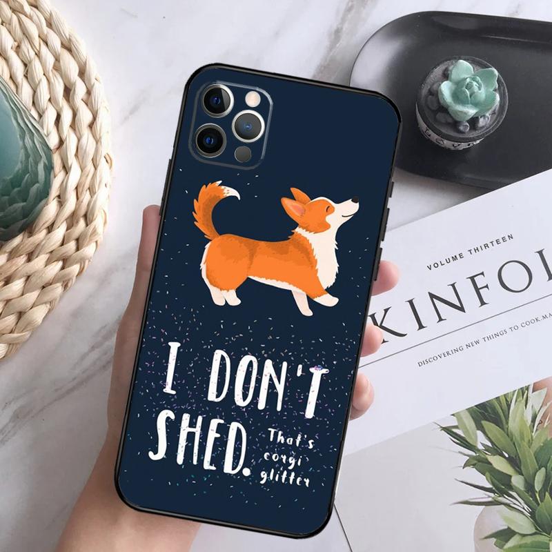 Милый Корги Собака Мягкий Чехол Для iPhone 16 Pro Max 13 12 Mini XS Max X XR 11 15 Pro Max 14 Plus Задняя Крышка