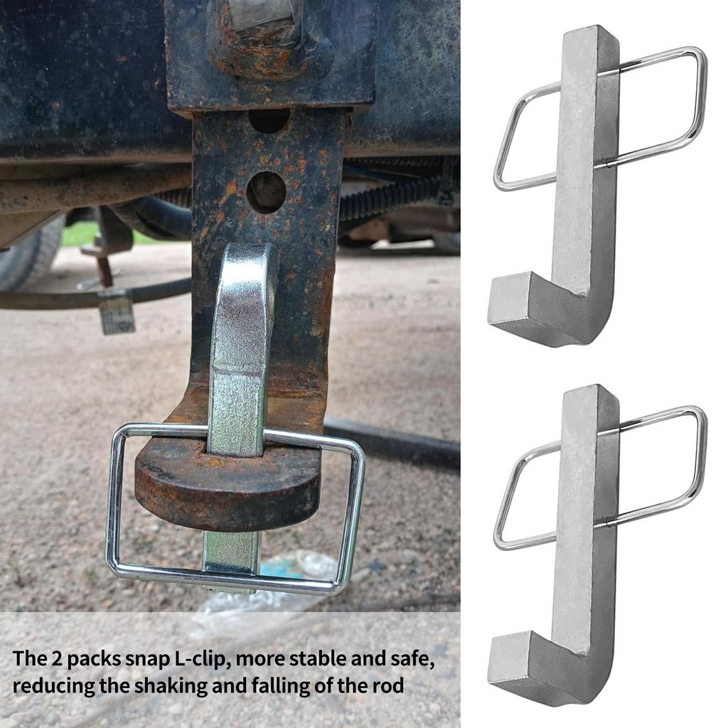 2 PCS Premium Snap L-Pins Snap for Weight Distribution Hitches, 1/4” x 1 3/4” L-Pins with Integrated
