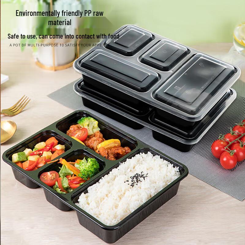 Shihua Disposable 4-Compartment Lunch Boxes
