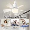 30W Ceiling Fan Light with E27 Base Silent Electric Fan Ceiling Lamp with Remote Control Ceiling Fans Lights for Living Room