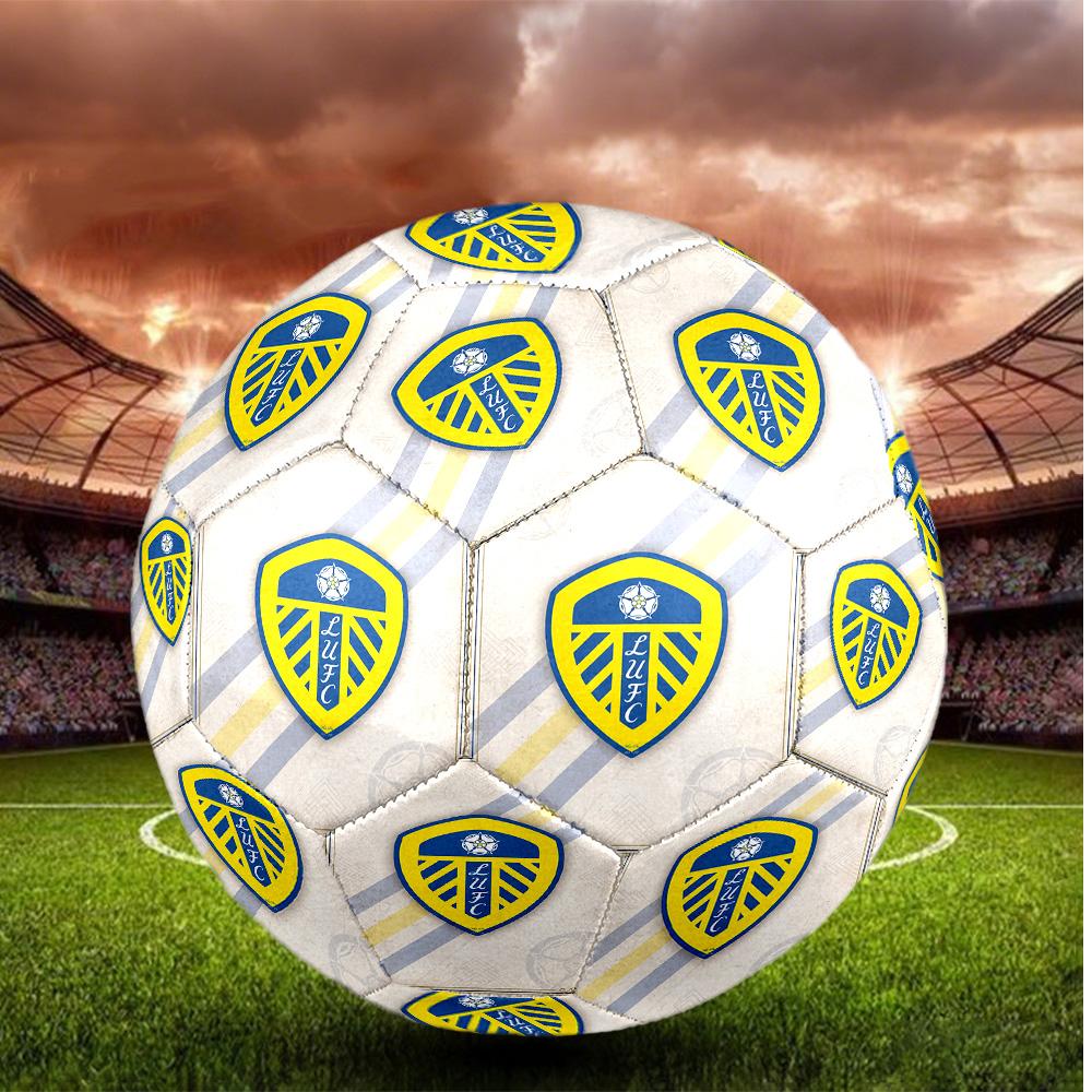 Leeds United Size 5 Football High Elastic Soccer Ball For Outdoor Competition Daily Training Play