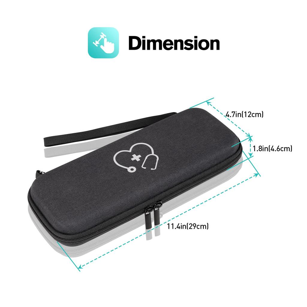 ProCase Футляр для хранения стетоскопа Ударопрочный Жесткий EVA Чехол для переноски с сетчатым карманом для Маленького Совместимый с Littmann Cardiology Classic Classic и