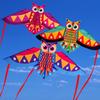 Long Tail Colored Owl Kite Easy To Fly Plastic Flying Toy New Children's Kite  Outdoor Sports