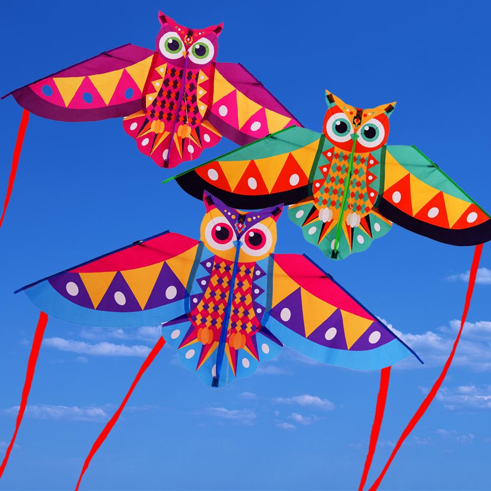 Long Tail Colored Owl Kite Easy To Fly Plastic Flying Toy New Children's Kite Outdoor Sports