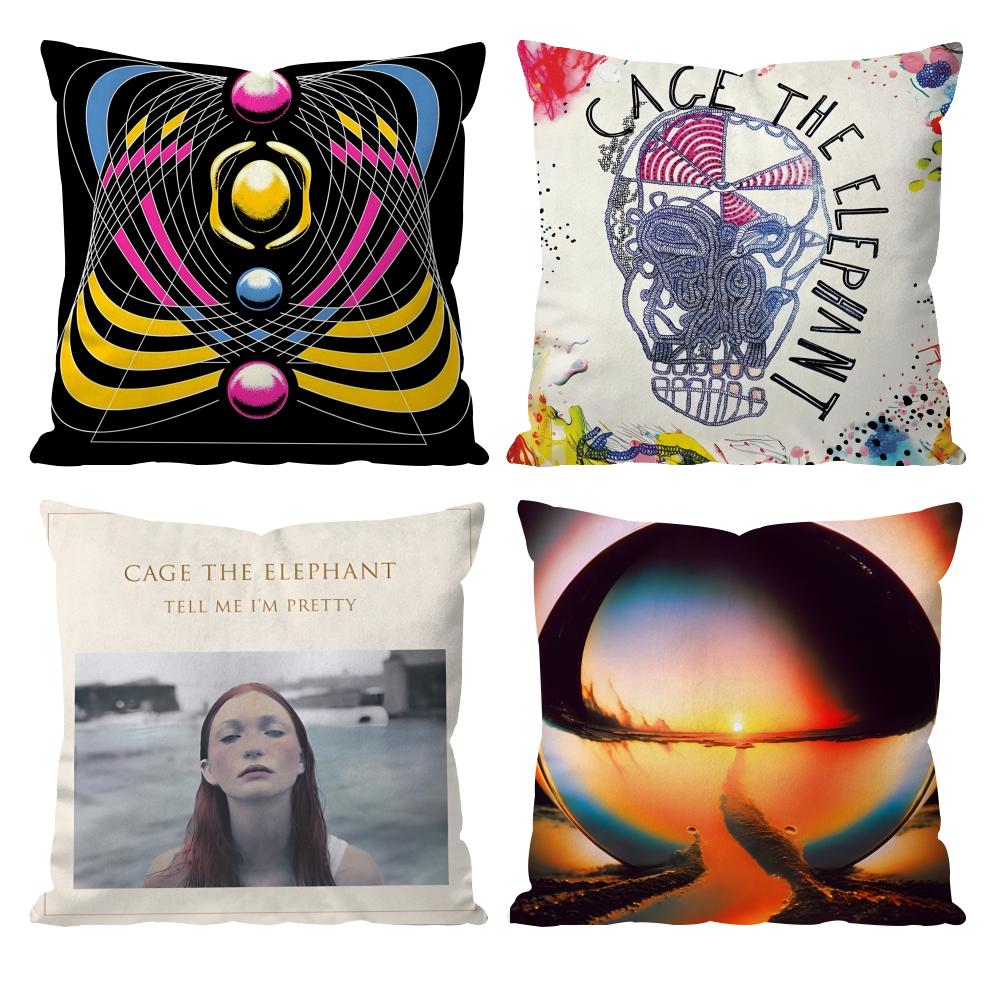 C-cage the E-elephant album cover Cushion Cover Pattern Printed Pillowcase for Living Room Sofa Cushion Cover & Bedroom Decor