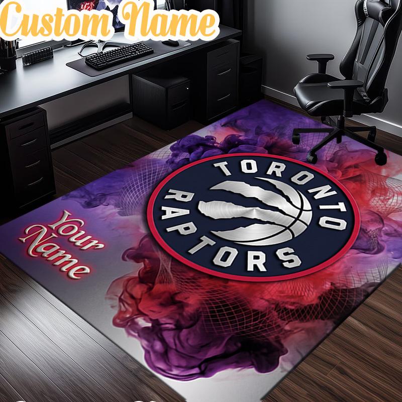 Custom Name Raptors basketball Logo Rug, Office Rug, Chair Rug, Carpet for Living Rooms, Doormat Game Rug Home Decor Christmas Gifts