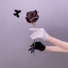 Cosplay Gloves Stage Performance Gloves Satin Gloves Lolita Mittens Women Gloves Half Palm Gloves