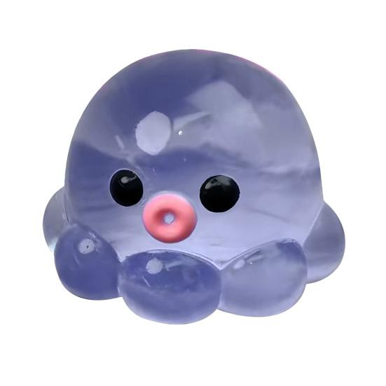 Yousheng 1/5Pcs Stress Relief Octopus Toy Slow Rising Bubble Popping Octopus Squeeze Toy Soft TPR Transparent Octopus Fidget Sensory Toy