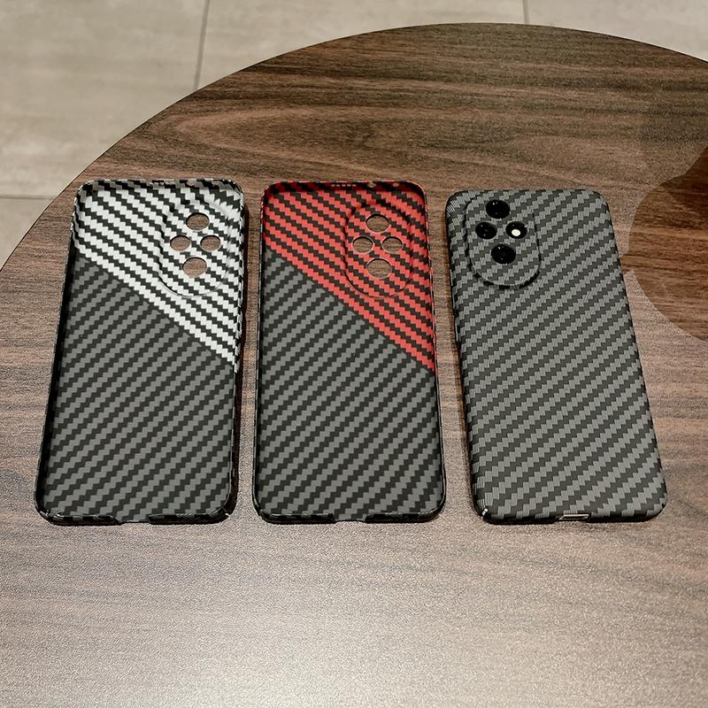 Чехол для Honor 200 5G, текстура углеродного волокна, противоударный, жесткий ПК, чехол для телефона
