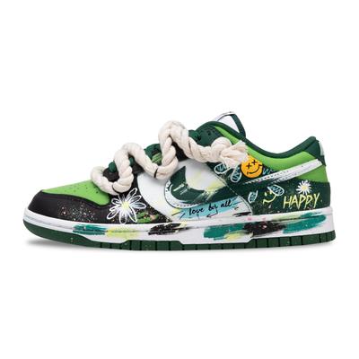 Кроссовки Dunk Daisy Иллюстрация Покрытие Нескользящее, Износостойкое, Легкое, Дышащее Низкие DD1391-101(Команда776-)
