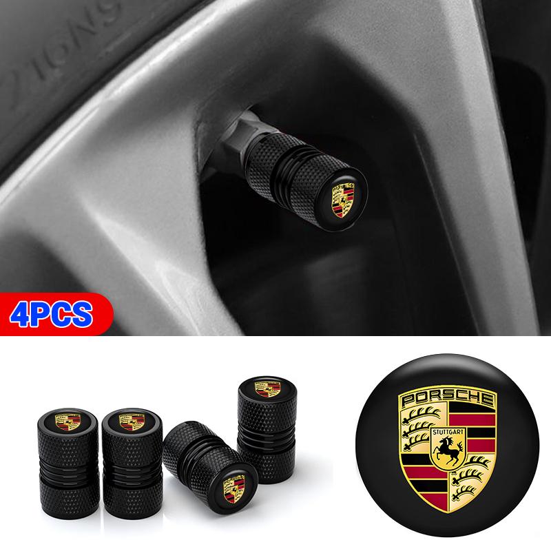 Blbn4 Наклейка Для Porsche Cayenne Panamera Macan 911 718 Taycan Boxster Cayman 944 Pajun Колесо Автомобиля Колпачки Клапанов Шин Водонепроницаемые