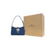 Coach Сумка-тоут на плечо Eliza Signature 24 с логотипом из денима и гладкой кожи, средняя, женская, сине-серебристо-индиго CAK45-SVIN