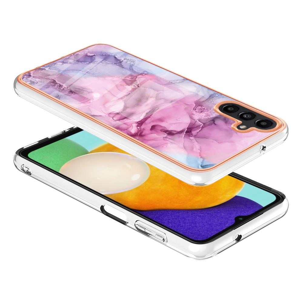 Для Samsung Galaxy A56 5G Чехол из ТПУ Мраморный узор 2,0 мм Гальваническое покрытие Задняя крышка телефона
