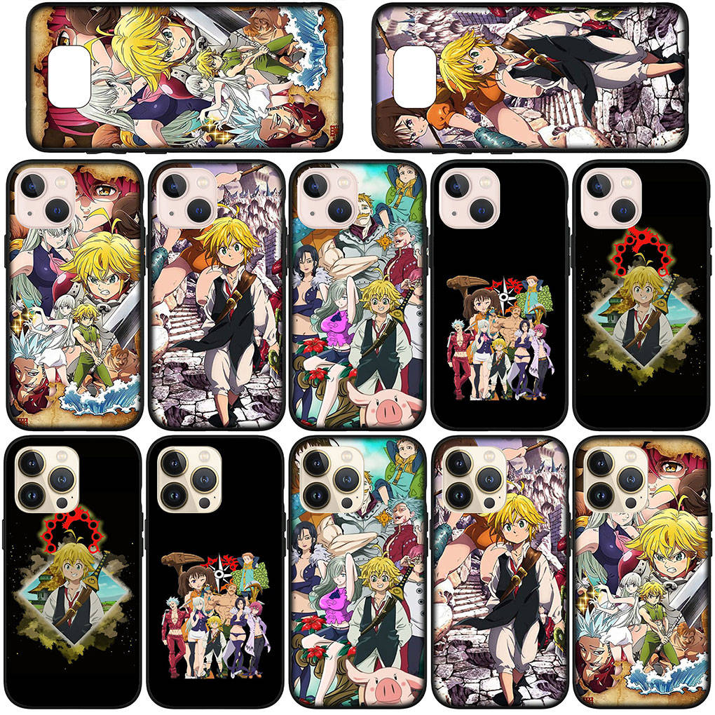 Чехол для телефона Samsung Galaxy S25 S24 S23 iPhone 16 15 Xiaomi Redmi Note 14 13 12 16E X 11 Pro Max OPPO Moto Huawei Cartoon Seven Deadly Sins Meliodas